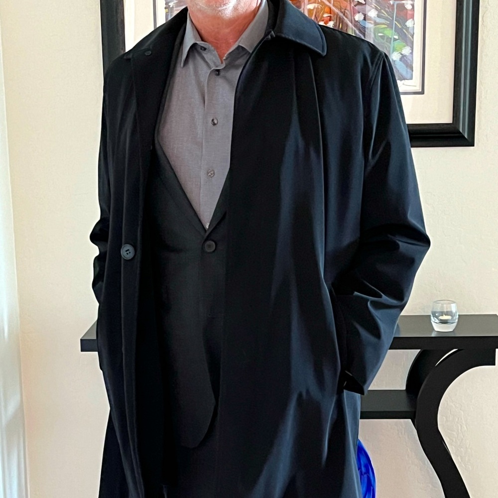 Ike Behar Mens Lined Insulated Black Broadway Coat Size L